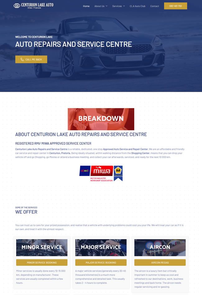 crm solutions portfolio centurion lake auto website